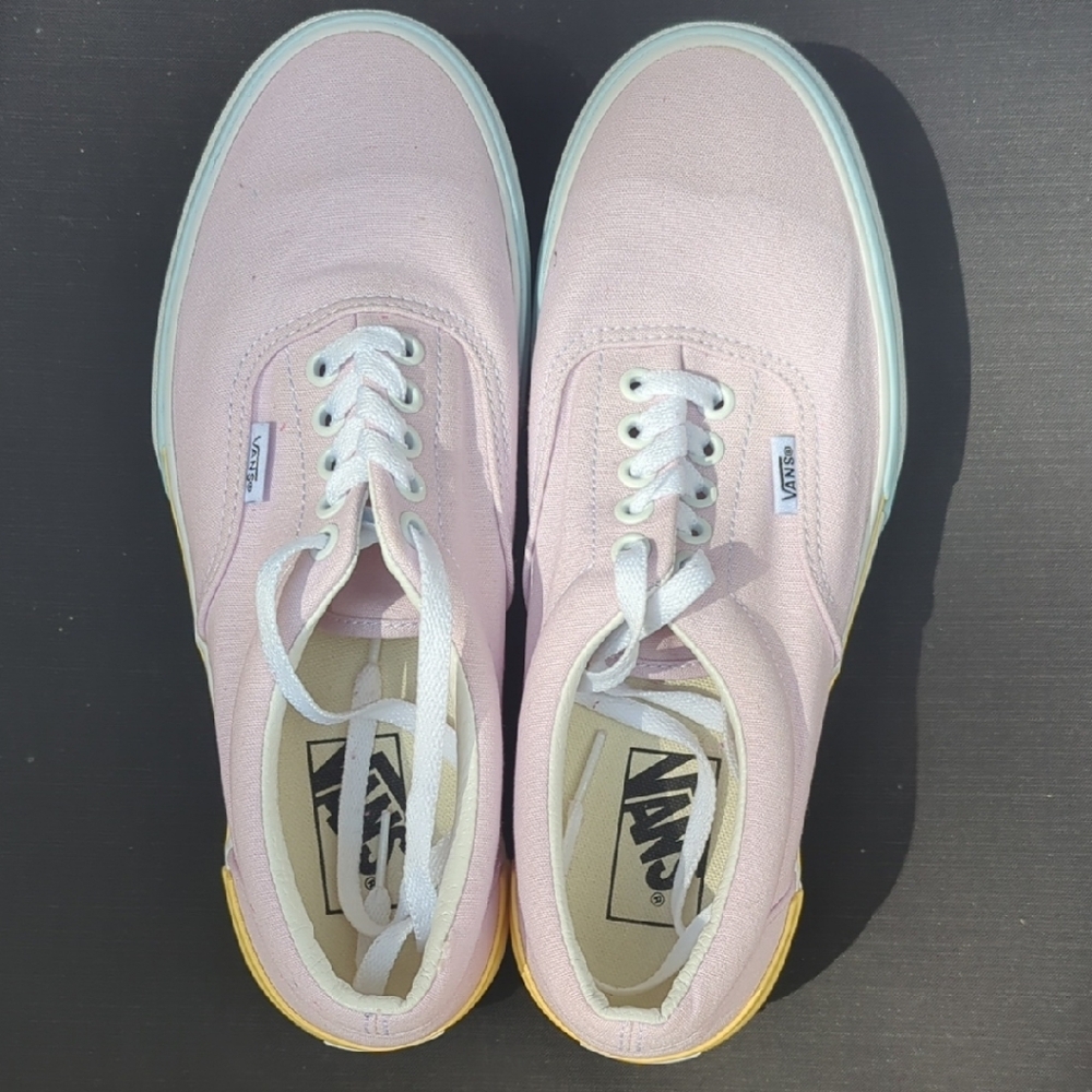 Vans Light Pink Canvas Shoes with White Laces